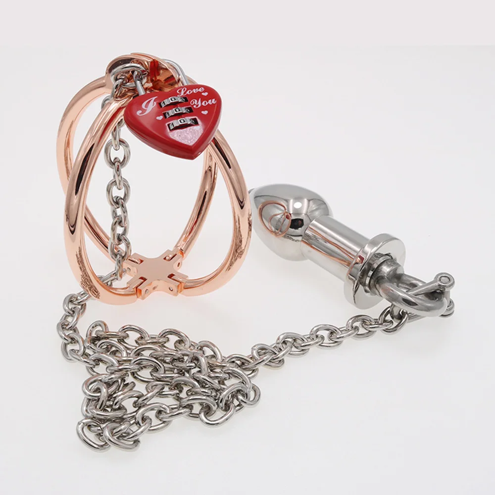 Перекрестные наручники с паролем металлическая Анальная пробка клизма анальный