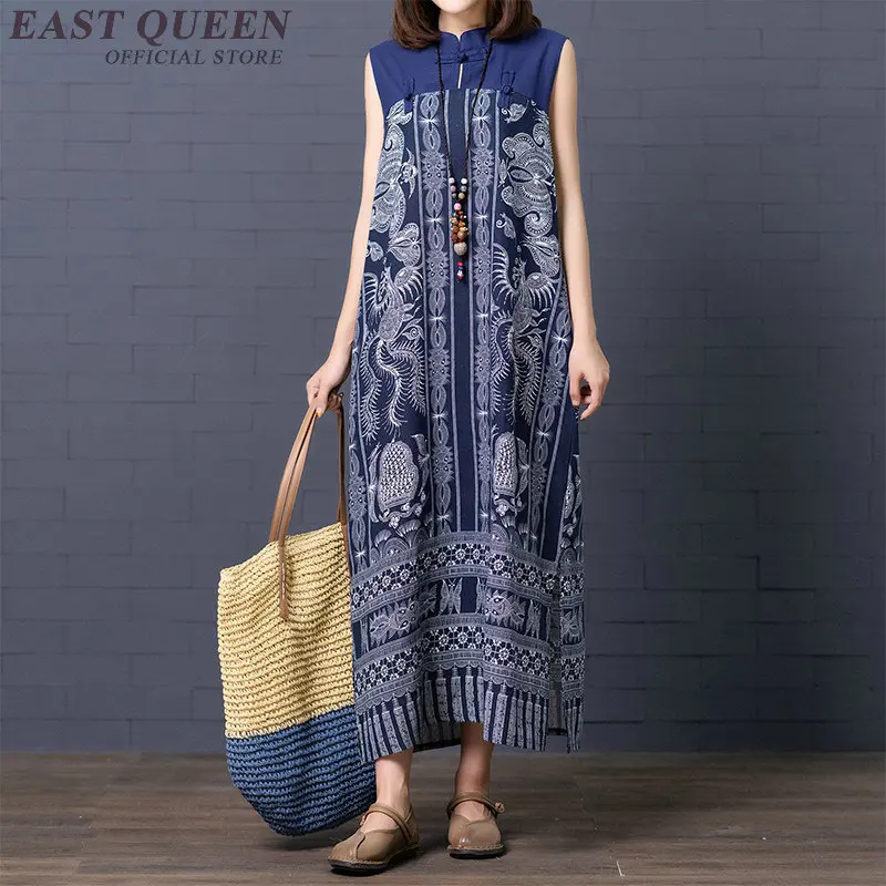 Женское летнее платье макси с цветочным принтом без рукавов|Халаты и сорочки| |