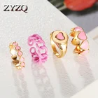 ZYZQ ins Новинка 4 шт. милое розовое любовное кольцо креативное милое простое кольцо для женщин и девочек модное индивидуальное Подарочное ювелирное изделие 2021