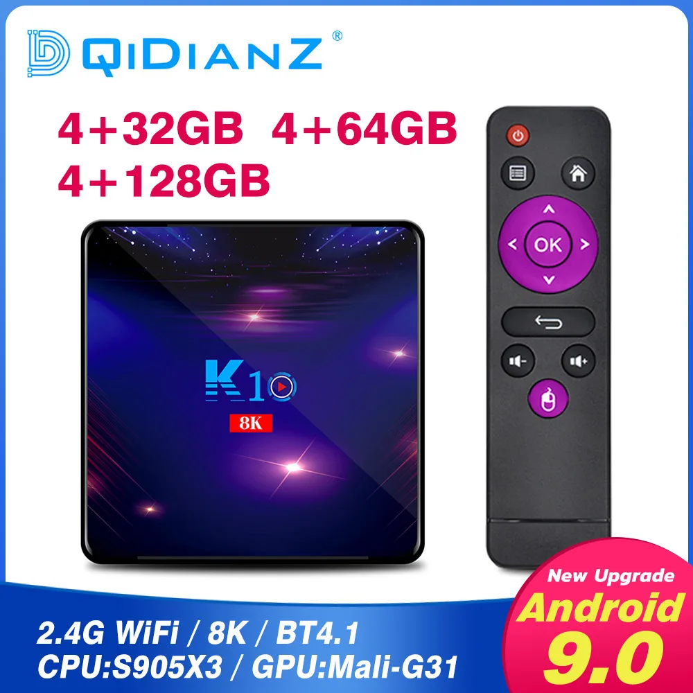 Приставка Смарт ТВ K10 Android 9 0 Amlogic S905X3 8K Wi Fi Ethernet 1000 м|ТВ-приставки и медиаплееры| |