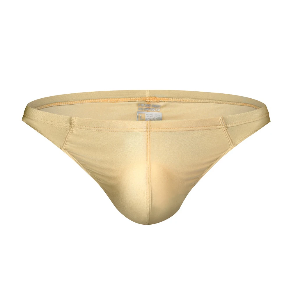 

New Men's Shiny Swimming Trunks Low Waist Sexy Bikini European American Fashion Thong Summer Hot Spring Beach Surfing Sports