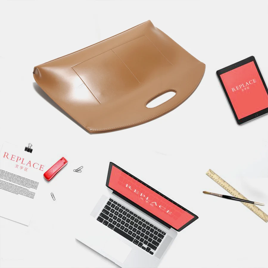 Женская сумка для ноутбука 13 дюймов офисный портфель однотонная из