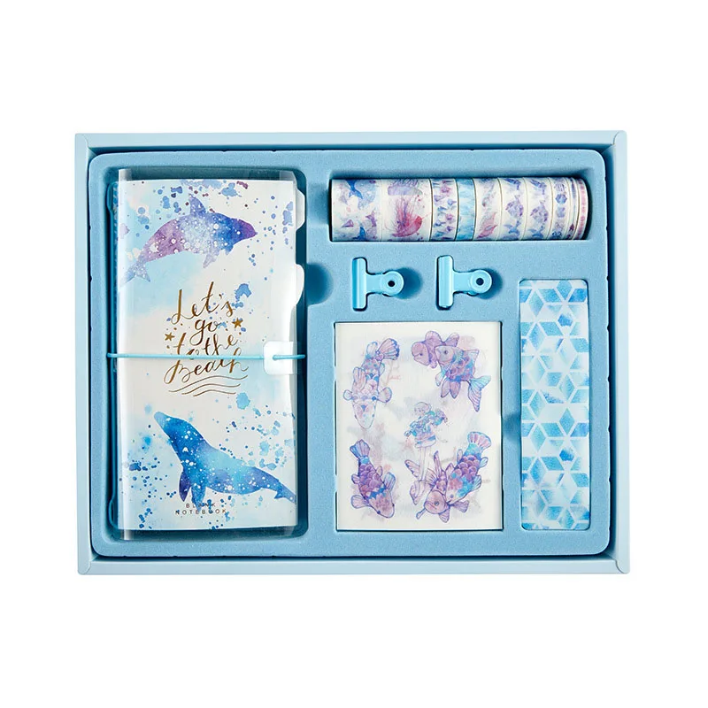 New Spiral Flamingo Space Bullet Journal Diary Handbook Set Travel Notebook Planner with Sticker Tape Beautiful Agenda - Цвет: 03