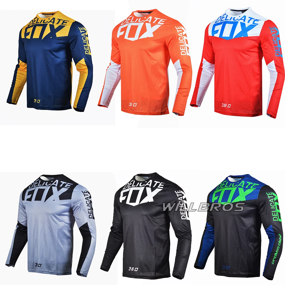 

Delicate Fox 180 Prizm Long Sleeve Mountain Bicycle T-shirt Motorbike Motocross Motorcycle ATV Bike Riding Jersey