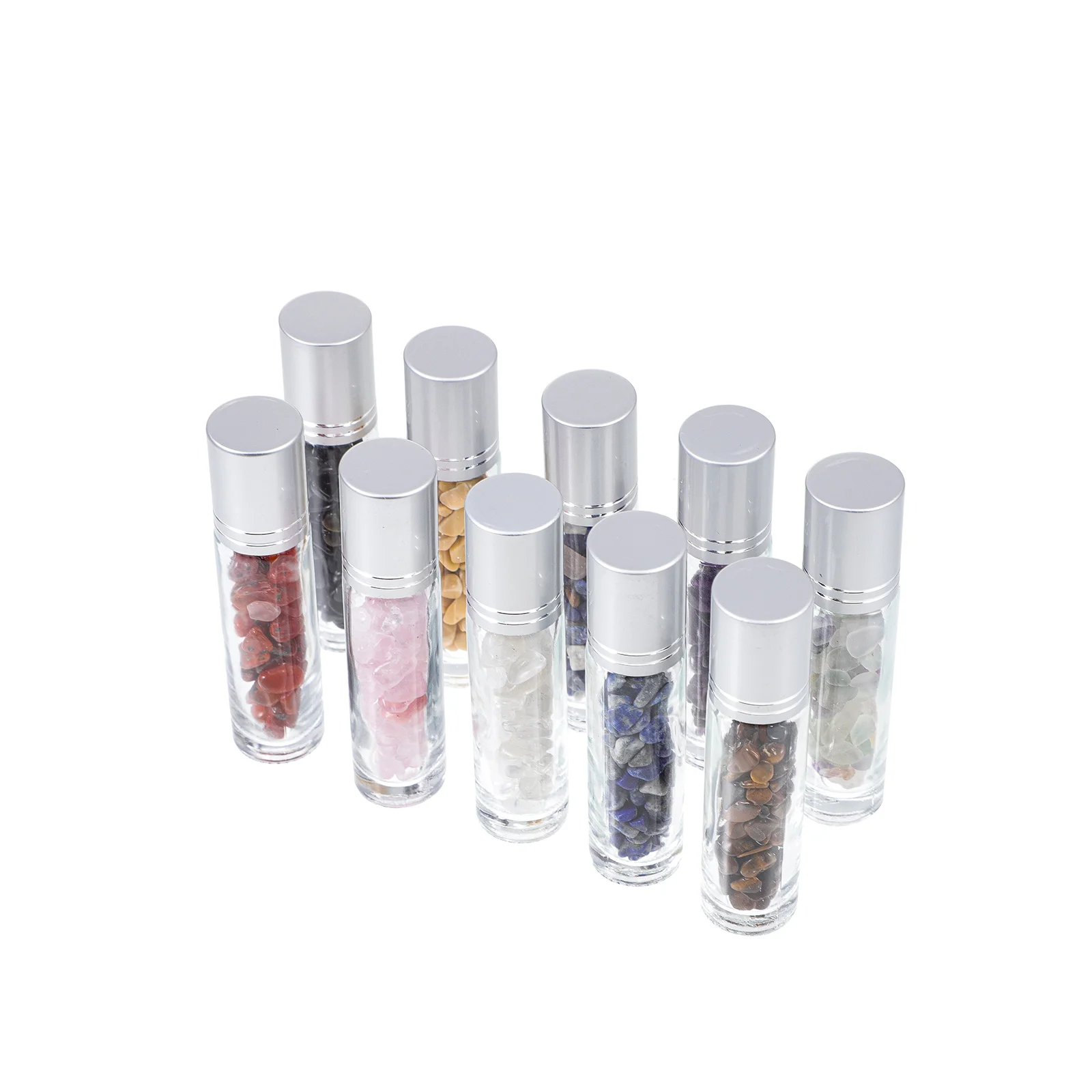 

10Pcs Compact Roll-on Bottles Essential Oil Sample Roller Bottles (Assorted Color)