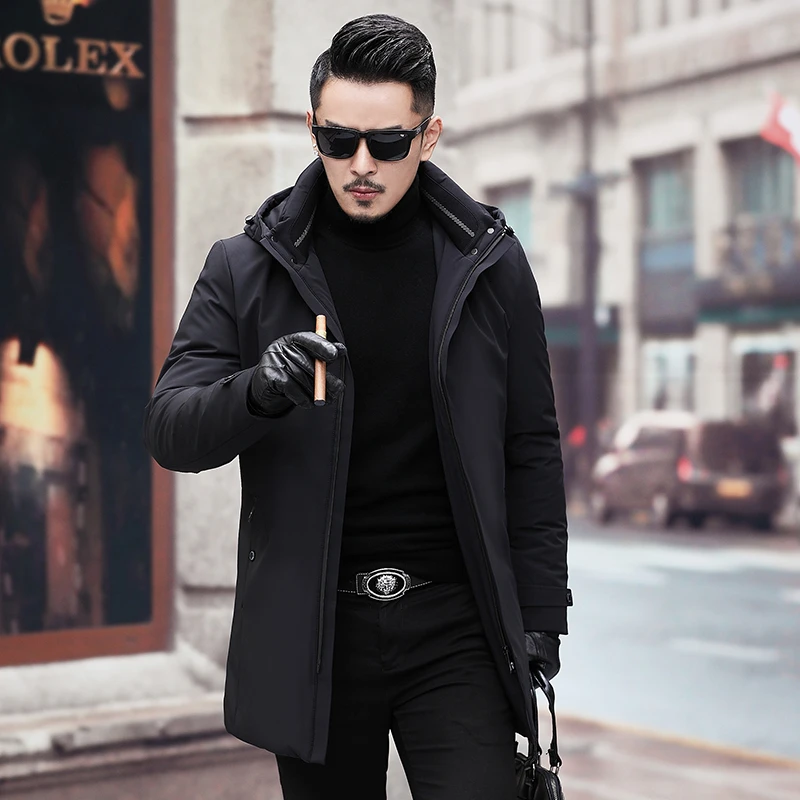 Размера плюс 10XL 9XL 8XL зимняя куртка из утиного пуха Мужская брендовая одежда 90%