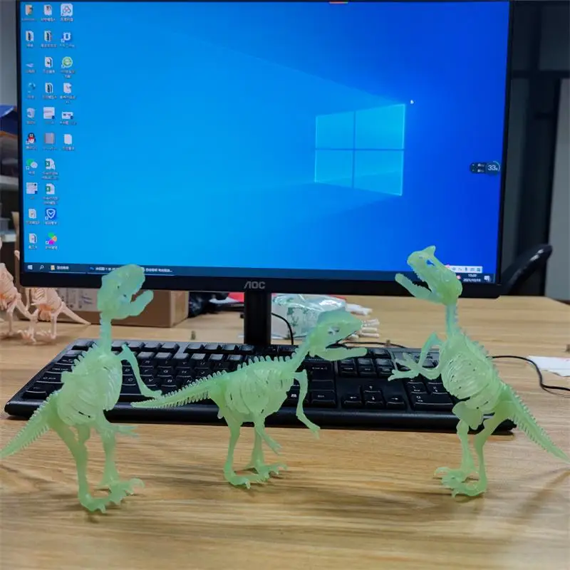 

Jurassic Dinosaur Model Luminous Dinosaur Skeleton Assembly Toy Tyrannosaurus Model Office Decoration Toys for Children
