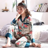 spring thin cotton silk ladies single gown home service comfortable fresh flower long sleeved bandage outer single night gown