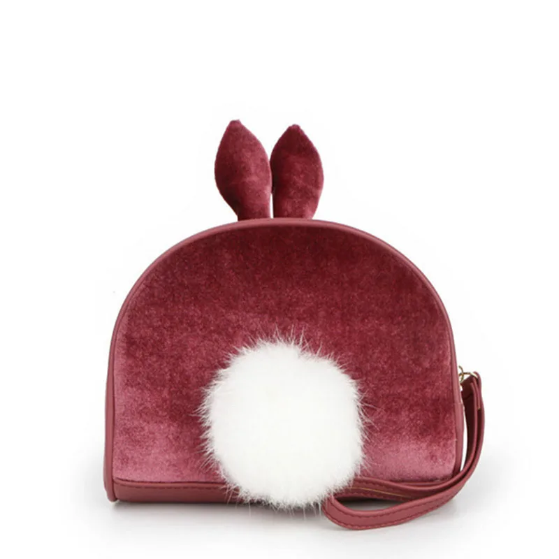 

Cute Girls Lady Makeup Bags With Hairy Ball Travel Organizor For Cosmetics Women Handbag Make Up Bag Cosmetic Cases