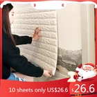 70*77 3D кирпичные настенные наклейки, самоклеящиеся пенополиэтиленовые обои сделай сам для гостиной, фона ТВ, защитные панели для детской комнаты