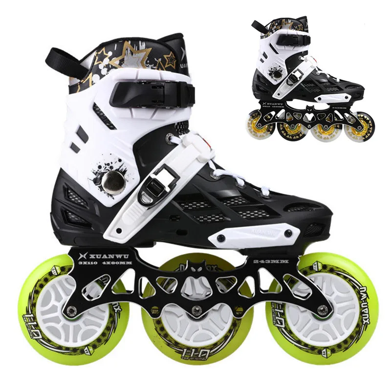 3 Wheel / 4 Wheels Inline Skates Xuanwu Roller Slalom Skate Convert to Inline Speed Skates Frame Base for SEBA Powerslide User