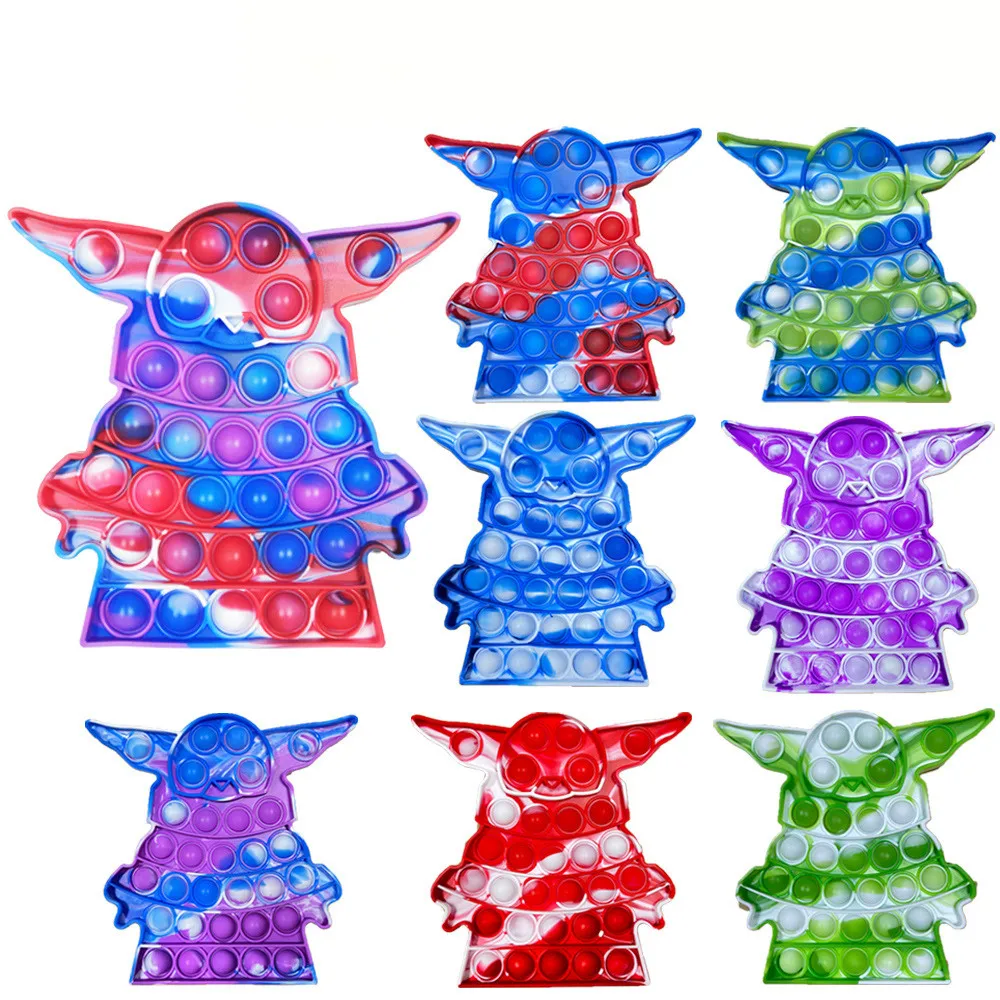 17 см Большие Детские йода пуш ап Popits игрушки Fidget чужой силиконовый декомпрессии