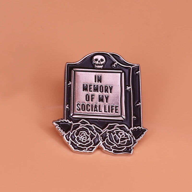 В памяти моей социальной жизни надгробия значок Готический Юмор
