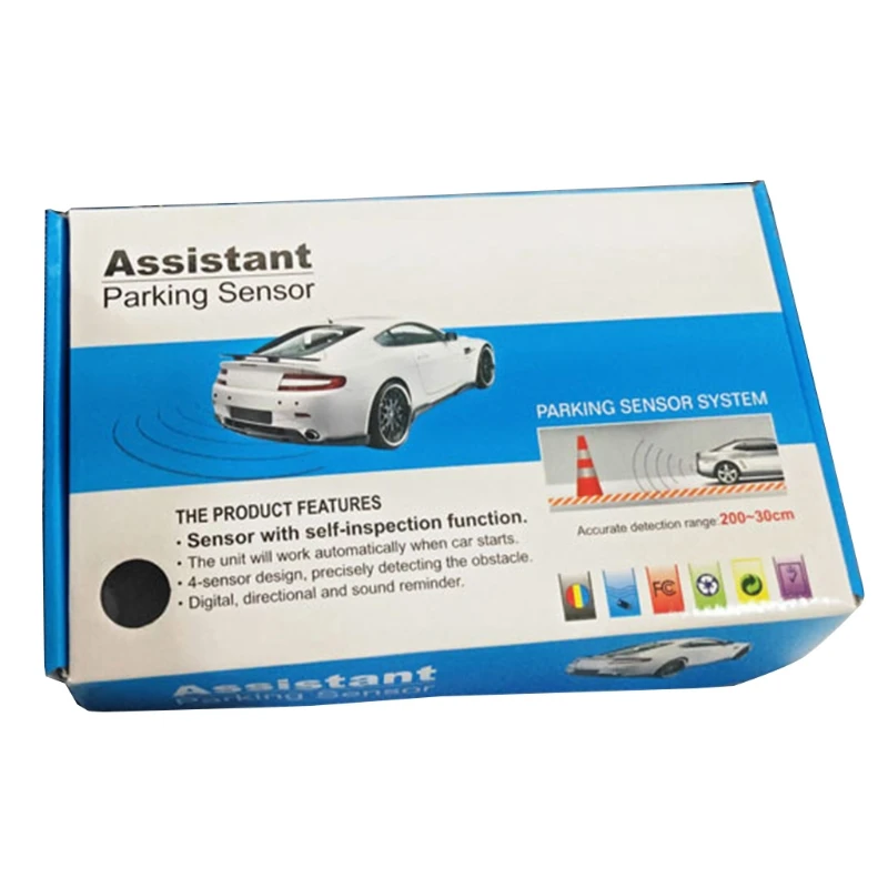 Автомобильная система парковки X7AE с 4 датчиками заднего вида со звуковым