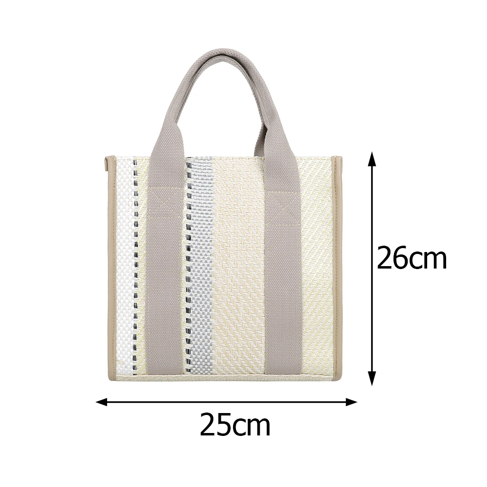 

2021 Trend Women's Bag Luxury Designer Handbag Summer Straw Beach Bag New Female Shopper Tote Bag Color Matching Weave Bolsas