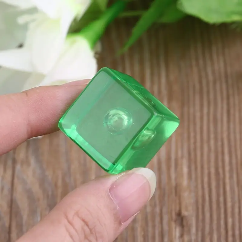 

X5QF 10pcs/set Bubble Green Polyhedral Dices Beads Blank Desktop Table Board Role Playing Games