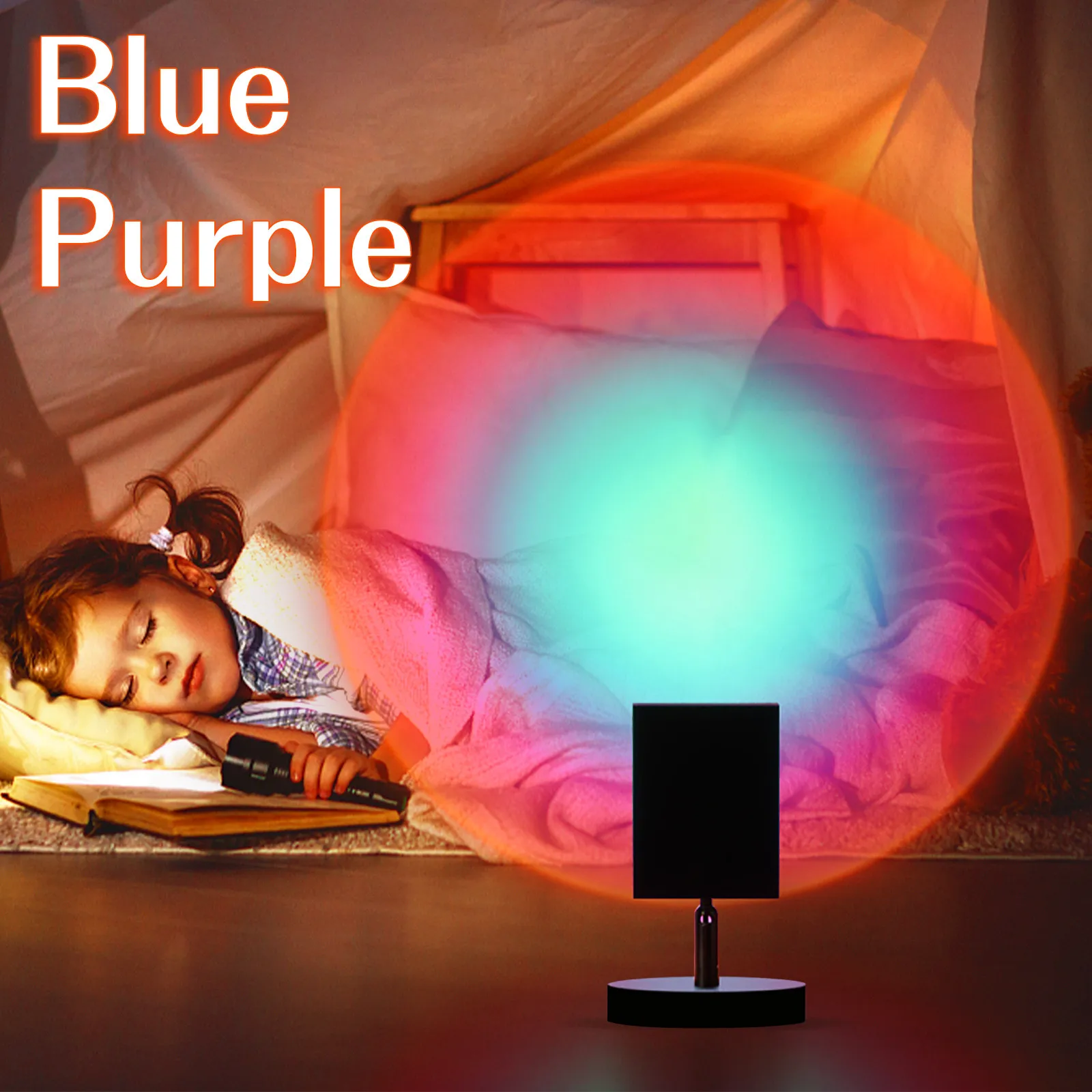 

Usb Sunset Projection Lamp 180 Degree Rotation Rainbow Projection Lamp For Home Party Living Room Wall Decoration Lighting