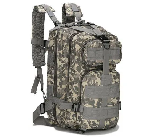 ACU Военный Рюкзак, тактическая камуфляжная сумка, армейский Molle, штурмовой, для походов, кемпинга, охоты, рюкзаки для путешествий, велоспорта - Цвет: ACU