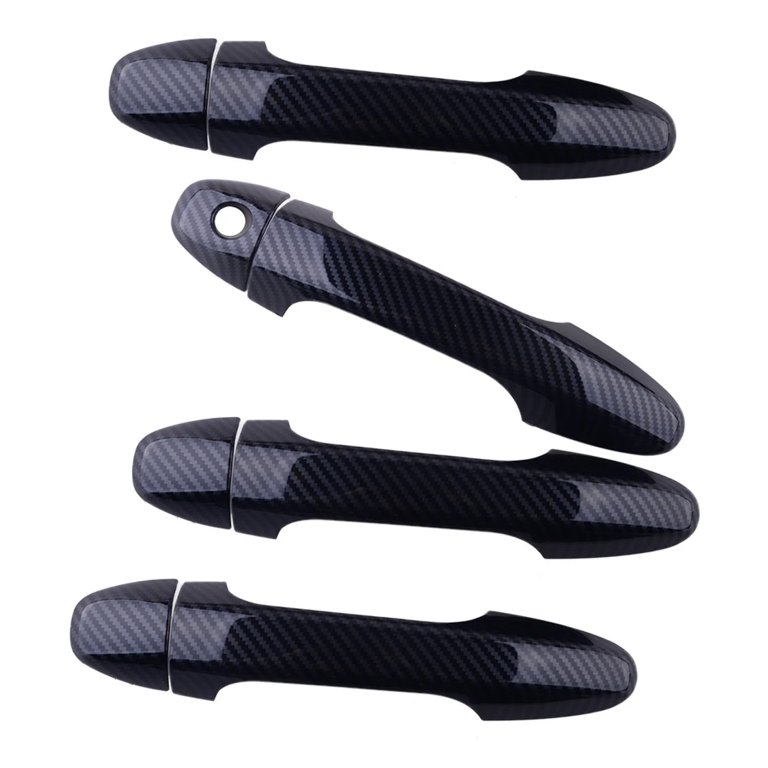 

8Pcs/Kit Car Door Handle Cover Trim Overlay Cap Carbon Fiber Texture ABS Plastic Fit for Toyota Tacoma RAV4 2018 2017 2016