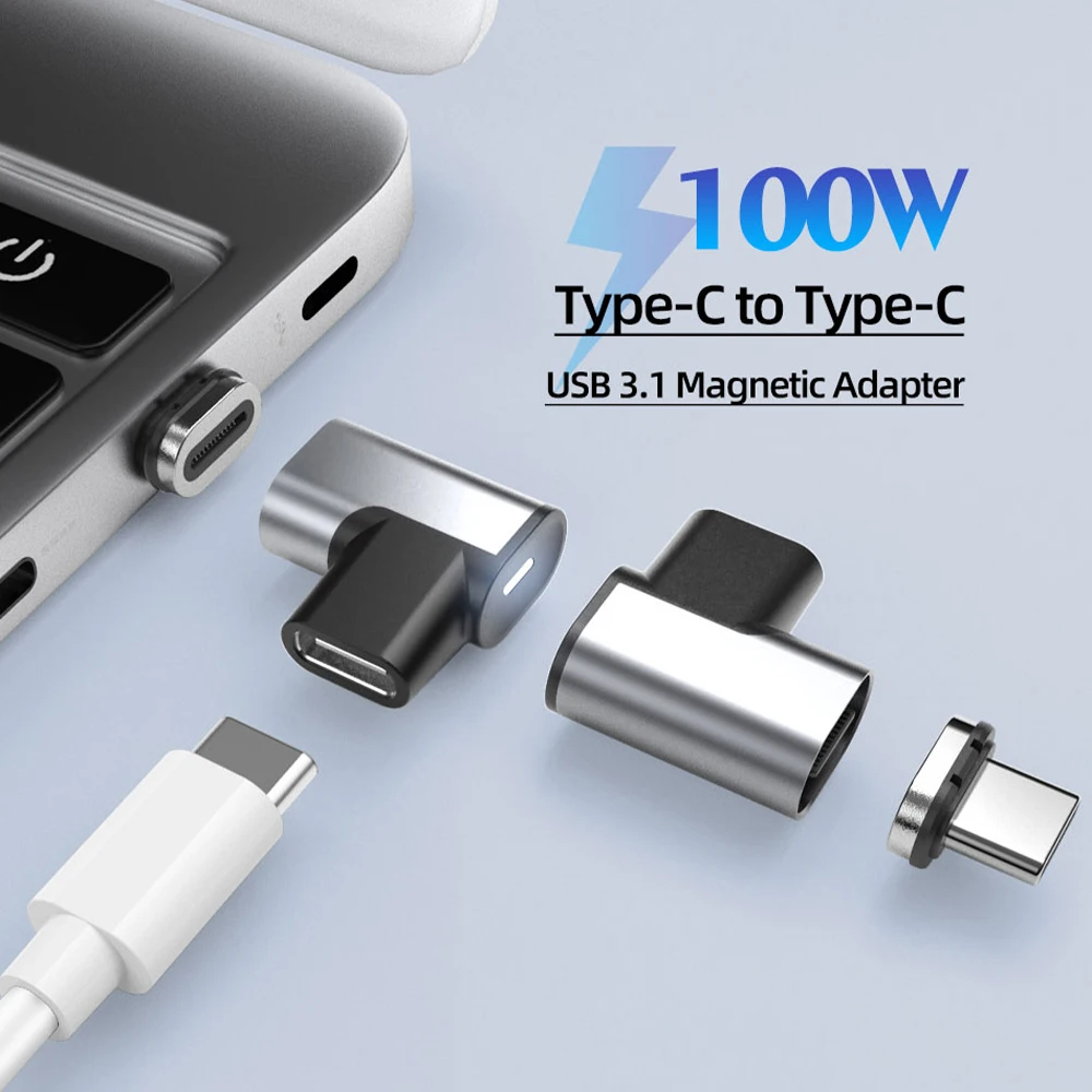 Магнитный адаптер 24 Pin Type-C USB 3. 0 10Gbs конвертер PD 3 1 Вт Быстрая зарядка 4K HD