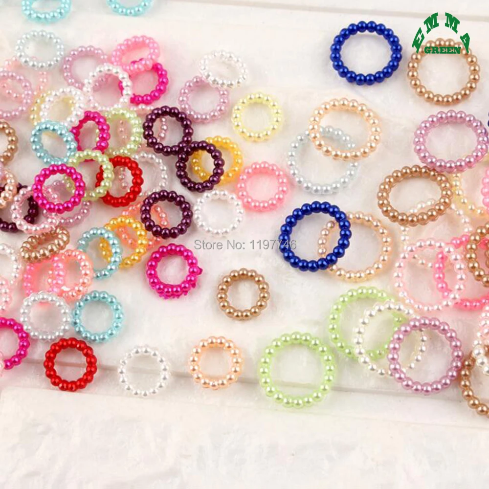 Полужемчужины для дизайна ногтей украшения 10 мм 50 шт. имитация круглых жемчужин