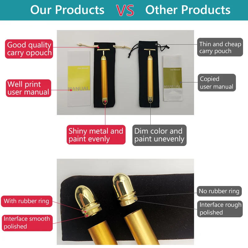 

2in1 Electric Beauty Bar 3D Face Roller, 24k Golden Energy Bar T Shape, Face massager,Skin Lifting,Slimming for Face Contour