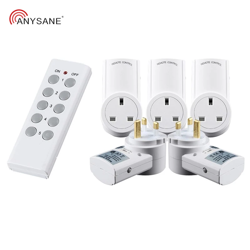 Универсальная английская розетка 10A 2500 Вт Беспроводная Удаленная RF 433 92 mhz с