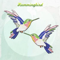 beautiful symmetrical hummingbird embroidery patches jacket jeans hole adhesive stickers diy clothing decorative accessory