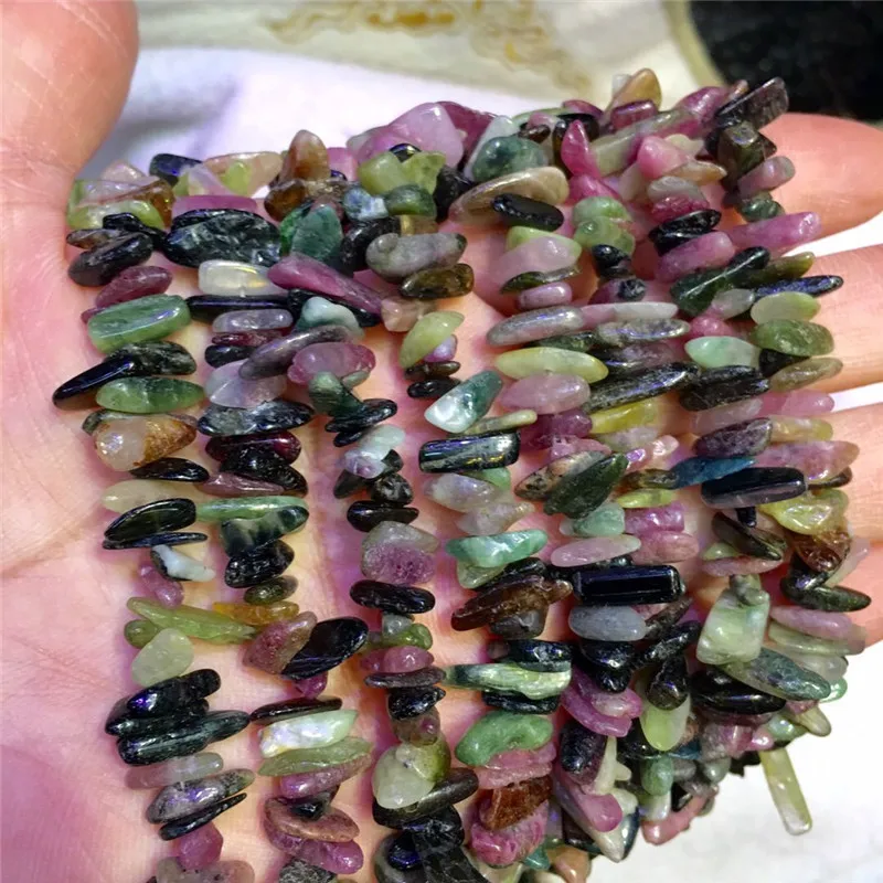 

40cm Irregular Natural Crystal Stone Tourmaline Crystal Chips DIY Accessories Jewelry for Bracelet Necklace Healing