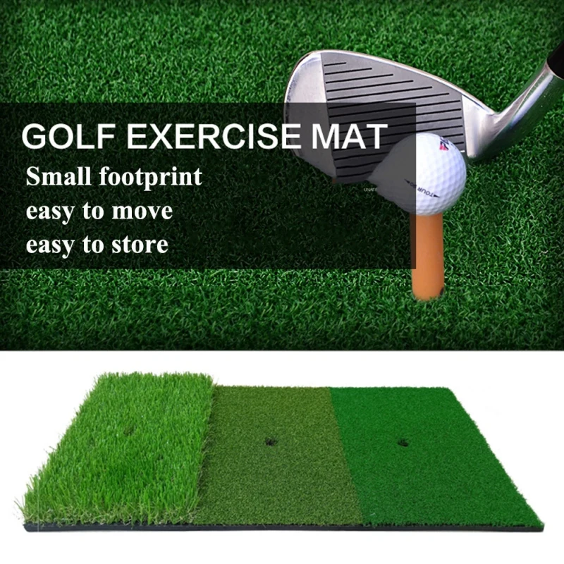 

Artificial Grass Golf Practice Mat Lawn Nylon Grass Rubber Tee Backyard Outdoor Golf Hitting Mat Durable Training Pads Golf Aids
