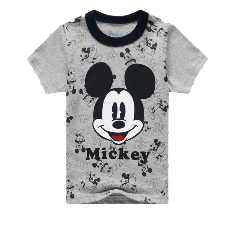 Футболка для мальчиков фирменный дизайн Детская футболка с Микки хлопковая