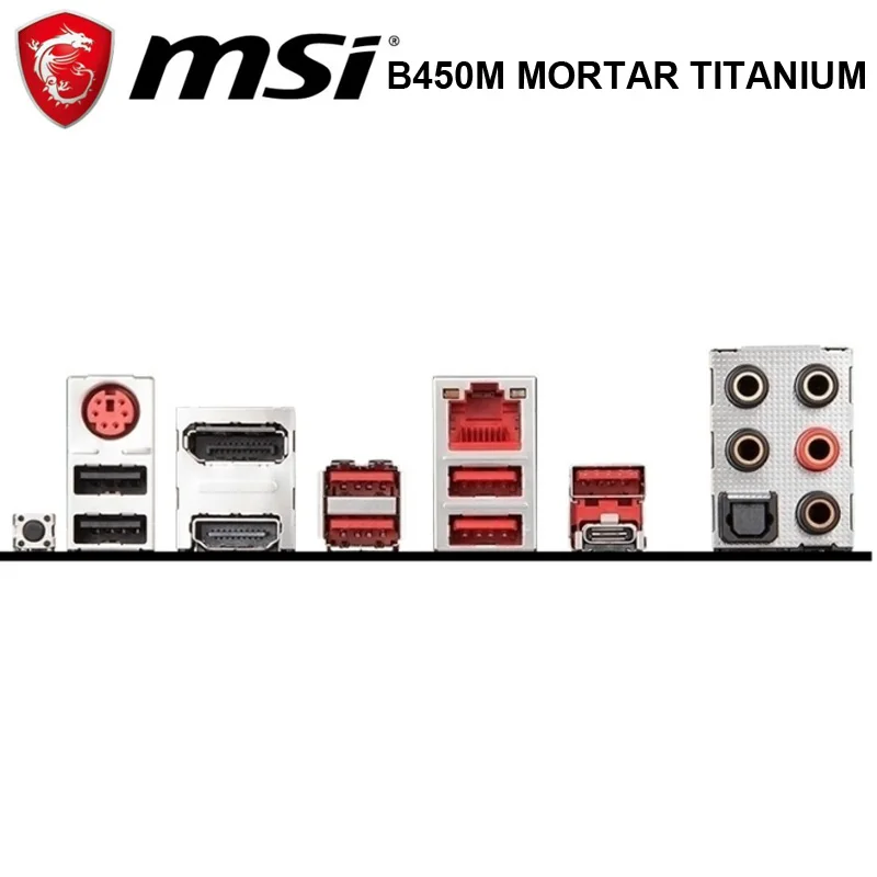 Günstig Buchse AM4 MSI B450M MÖRTEL TITAN Motherboard AMD B450 AMD Ryzen PCI-E 3,0 Desktop B450 Placa-Mãe AM4 HIFI Overlocking Verwendet