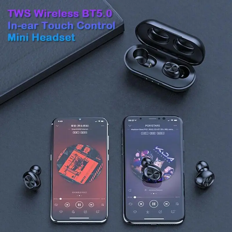 B5 TWS Bluetooth 5 0 Беспроводные наушники с сенсорным управлением водонепроницаемые 9D