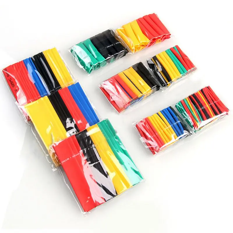 328 шт./компл. набор электрических кабельных трубок для автомобиля термоусадочная