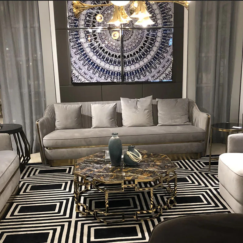 Дворцовый диван дизайн 8 местный lving комната диван|Наборы для спальной| |