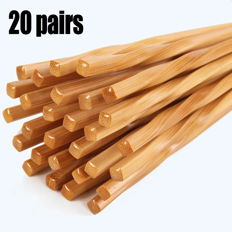 Палочки для еды ручной работы из натурального дерева 20 пар | Дом и сад