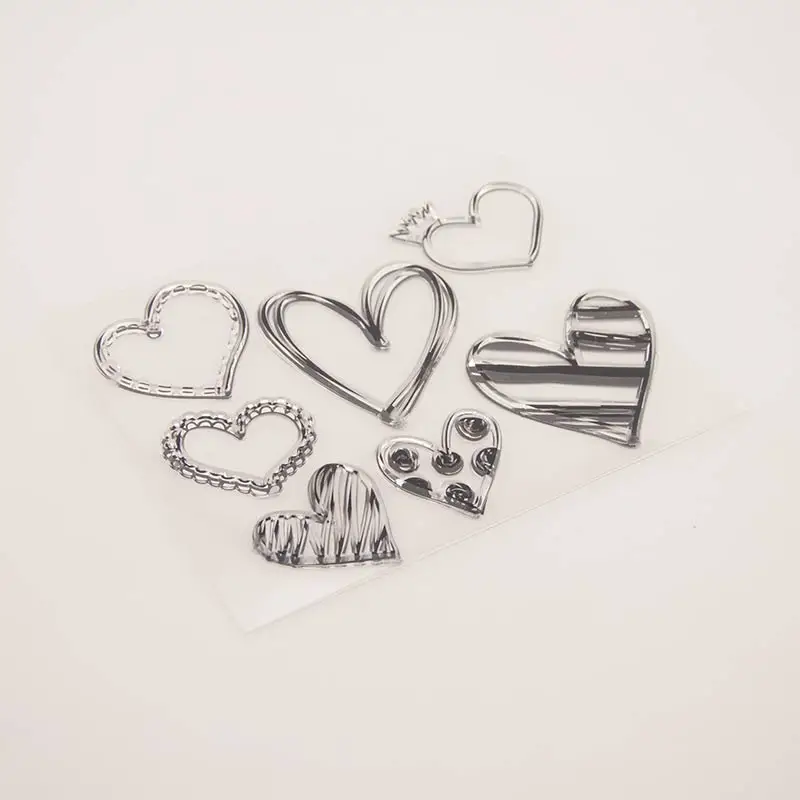 

Heart Love Clear Rubber Stamps for DIY Scrapbooking Card Making Album Photo Paper Crafts Handmade Template Decoration