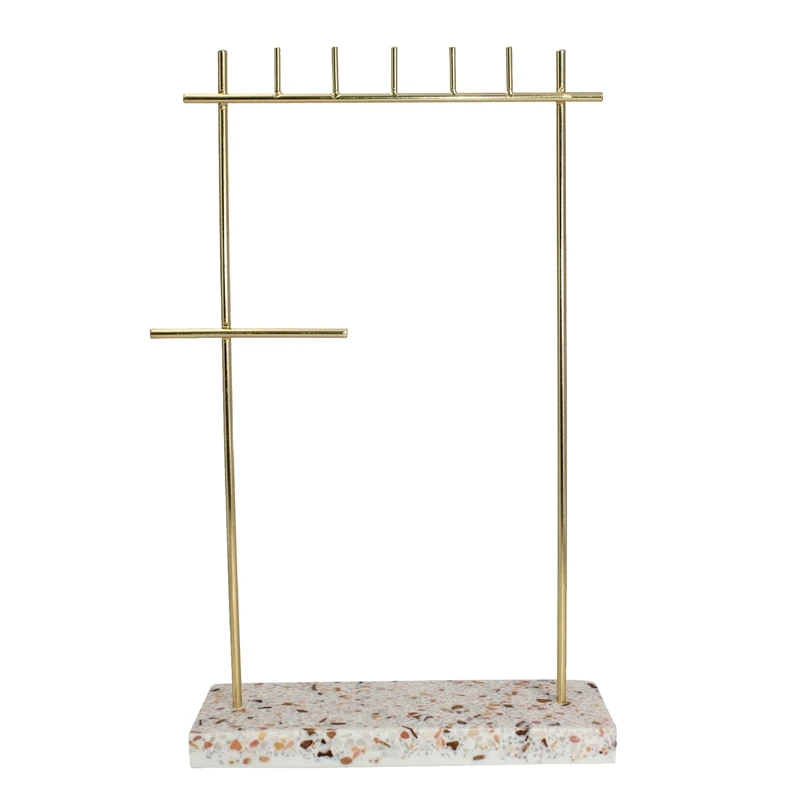 

New Marble Pattern Jewelry Stand Necklace Stand Earring Stand Jewelry Stand Nordic Style Storage Rack