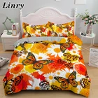 Комплект постельного белья с разноцветными психоделическими бабочками, пододеяльник большого размера, пододеяльник с принтом насекомых, пододеяльник с наволочкой, 23 шт.