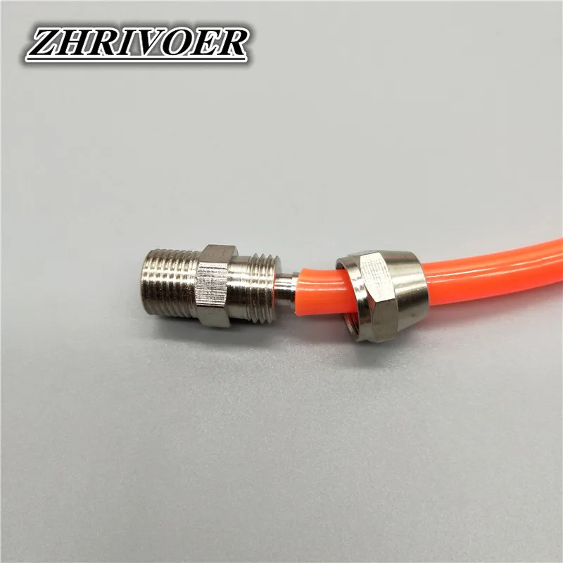 Труба PC4 6 8 10 12 мм для M5 1/8 1/4 3/8 1/2 Trachea быстрое зеркальное медное пневматические