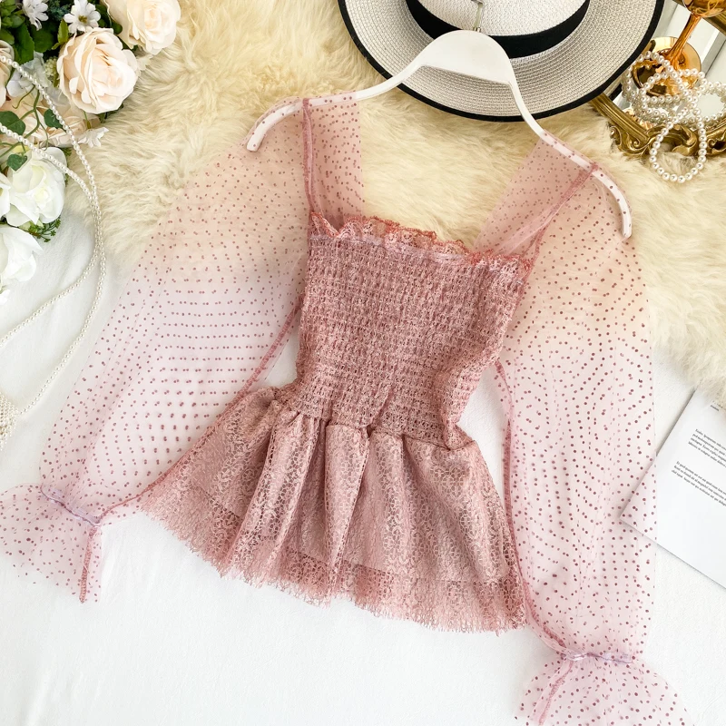 MUMUZI Топы женские Французский Ретро квадратный воротник блуза эластичная талия