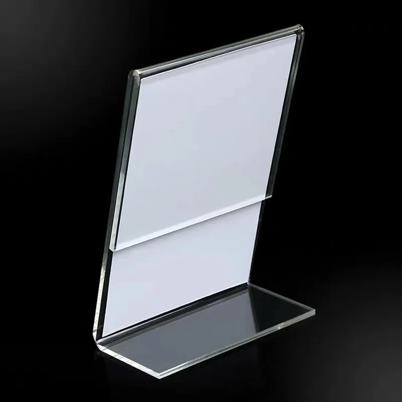 A4 Vertical And Horizontal Acrylic Menu Holders Table Sign Holder Message Holders Flexible PVC Display Holders Photo Holders