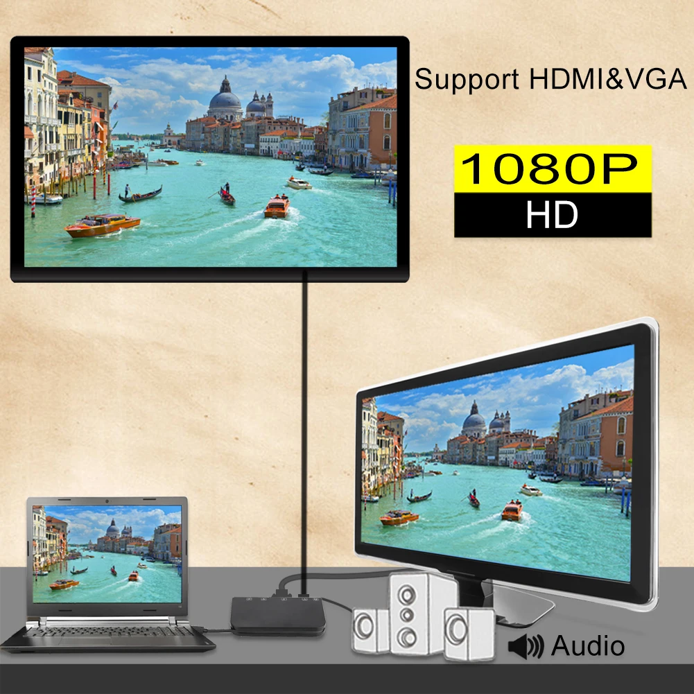 Адаптер usb-хаб Type-C в HDMI/VGA/Audio/USB 3 0/USB C порт преобразователь USB разветвитель