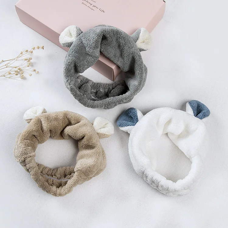 Женская резинка для волос из кораллового флиса с кошачьими ушками Красивая