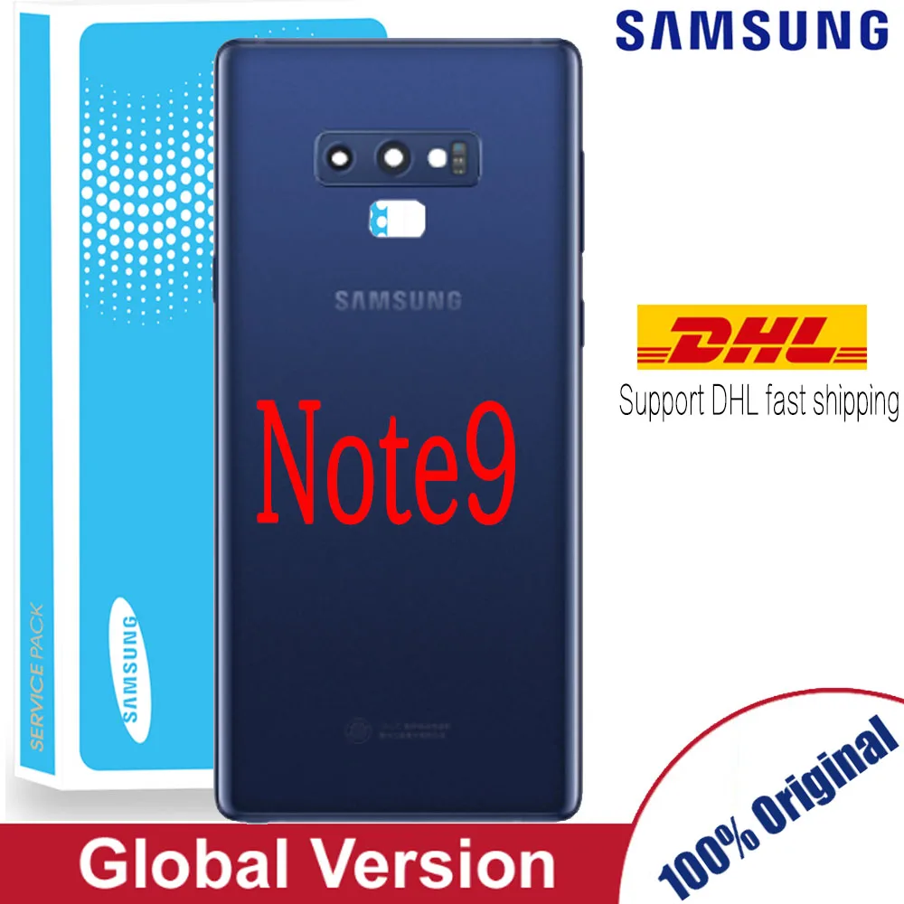 Оригинальное заднее стекло для SAMSUNG Galaxy Note 9 Note9 крышка аккумулятора с клеем +