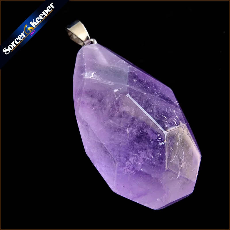 Модные ювелирные изделия ожерелье с подвеской из натурального камня фиолетового