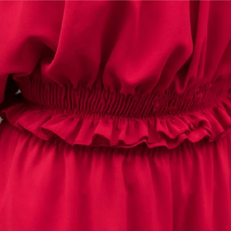 Women Set 2 Piece Summer Fashion Trend Crop Top 2021 New Ladies Clothes Leaky Shoulder Word Collar Chiffon Cropped Pants |