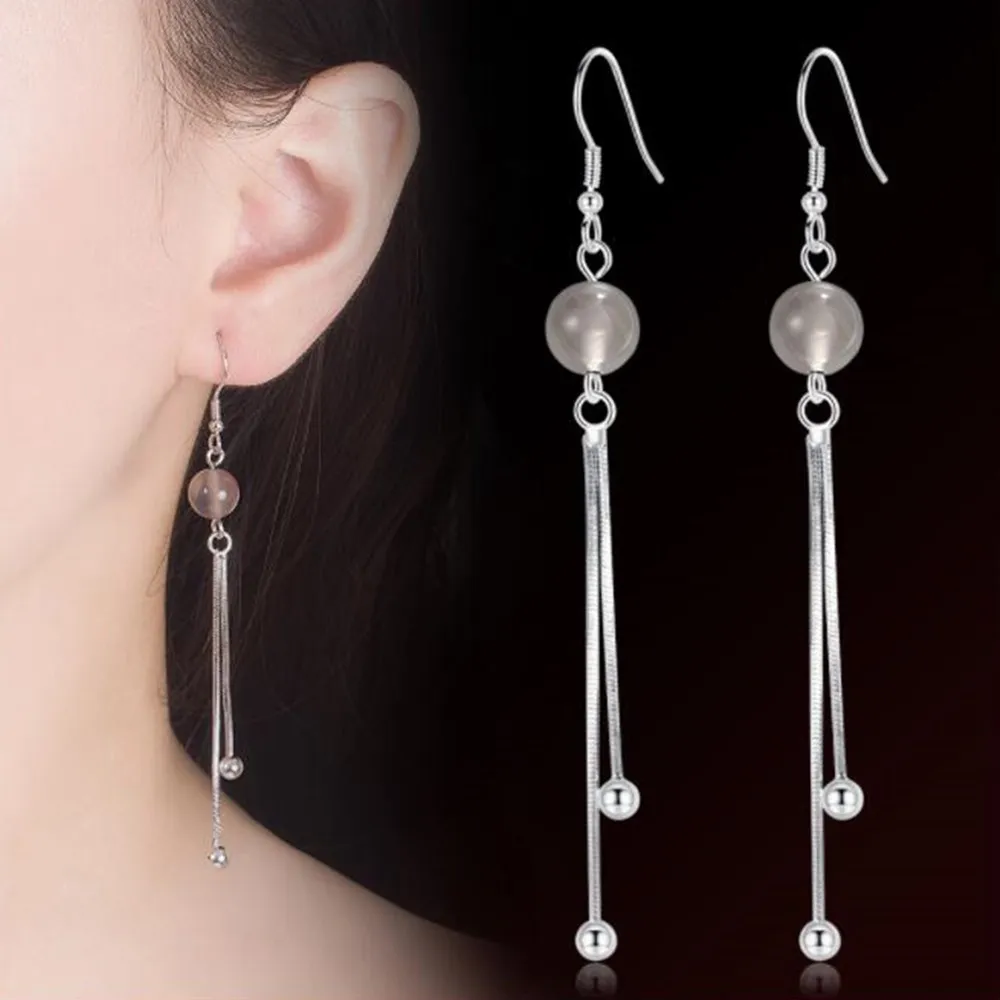 Женские серьги из серебра 925 пробы с кисточками|Серьги-подвески| |