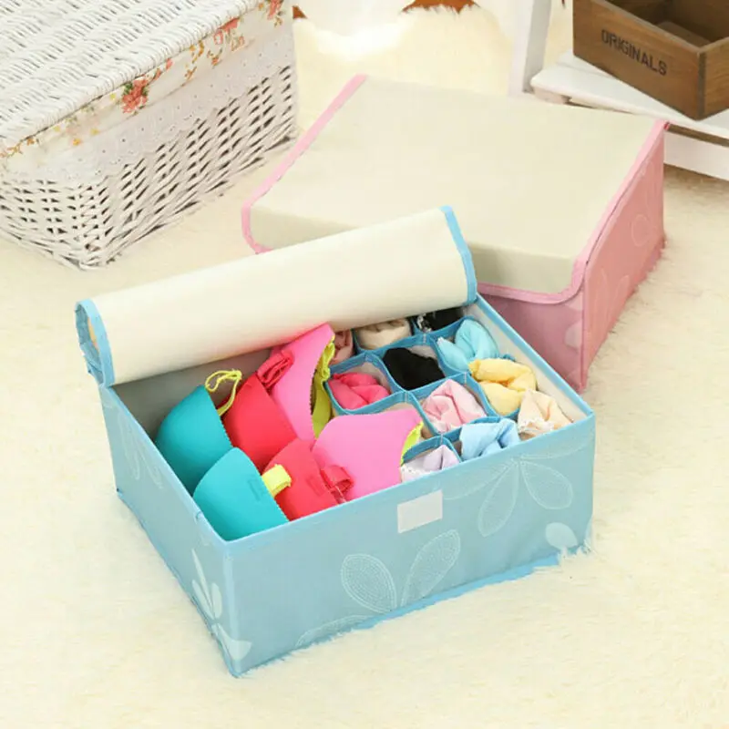 

Home Storage Drawer Divider Fordable Box Organiser Tidy Socks Bra Underwear