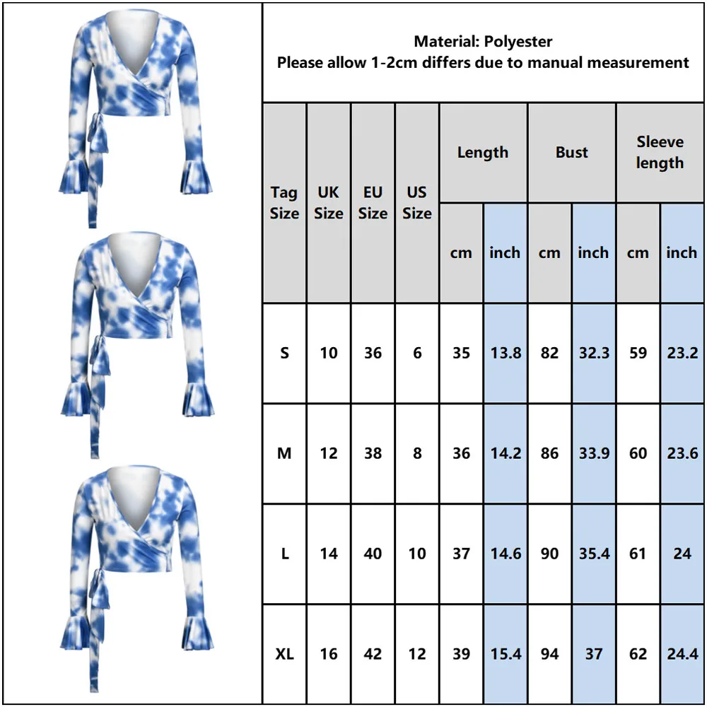 Женская блузка с v образным вырезом и завязками Короткие топы бантом пятнами
